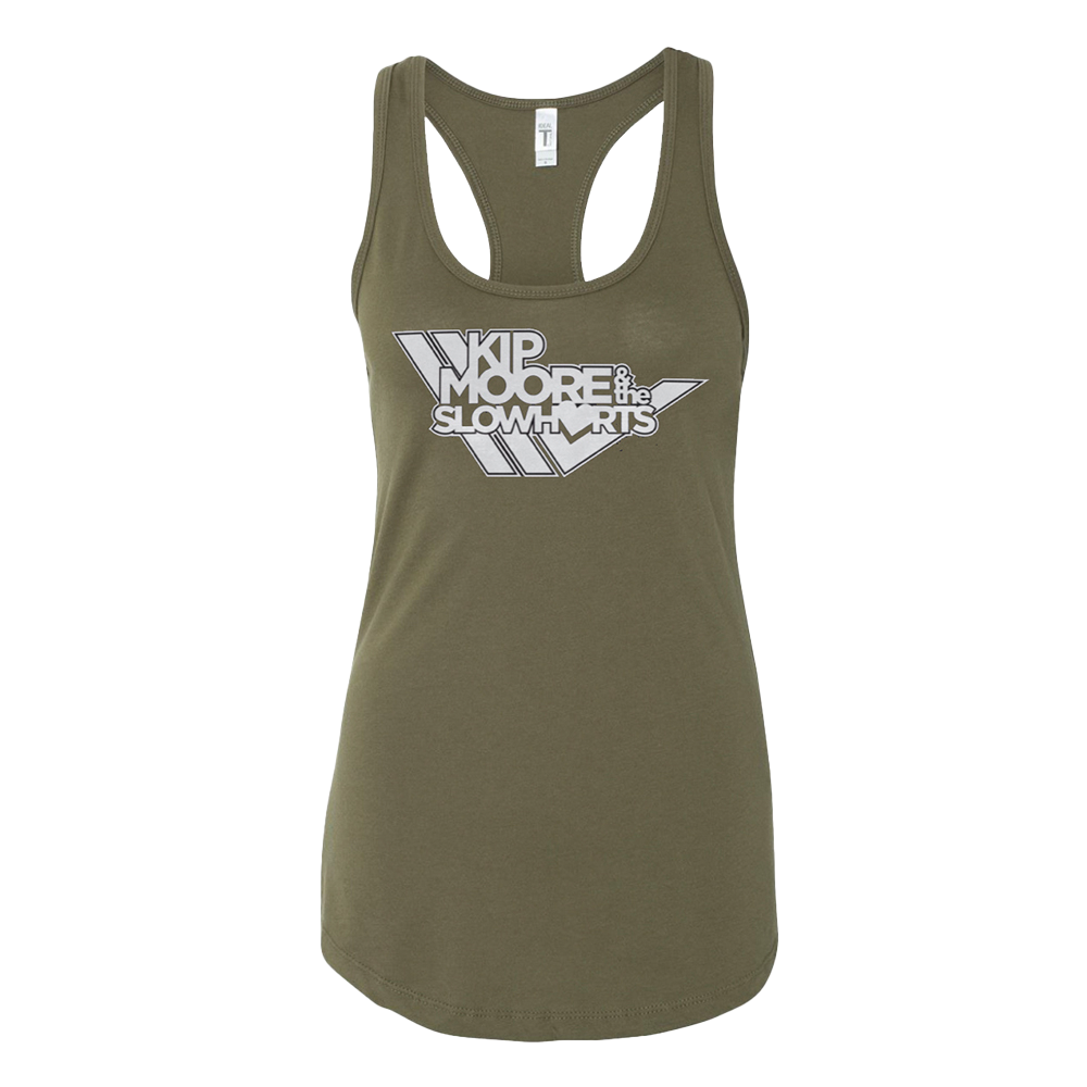 The Slowhearts Olive Racerback Tank Top